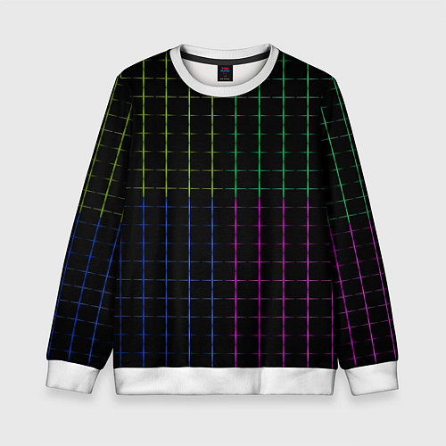 Детский свитшот Color black multicolored stripes / 3D-Белый – фото 1
