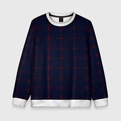 Свитшот детский Color dark blue red crosses, цвет: 3D-белый