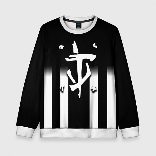 Детский свитшот Doom line white / 3D-Белый – фото 1