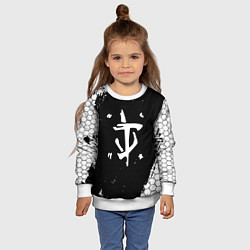 Свитшот детский Doom соты краски, цвет: 3D-белый — фото 2