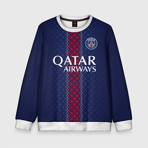 Детский свитшот ПСЖ домашняя форма 25 26 / 3D-Белый – фото 1