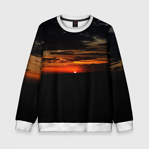 Детский свитшот Закат на плато / 3D-Белый – фото 1