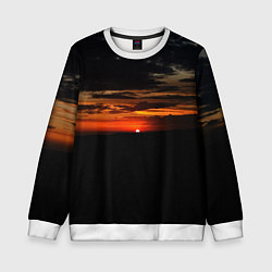 Свитшот детский Закат на плато, цвет: 3D-белый