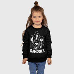 Свитшот детский Ramones, силуэты, цвет: 3D-черный — фото 2