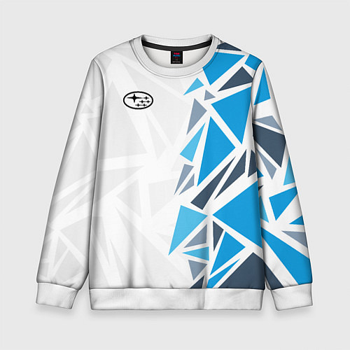 Детский свитшот Субару - фрагменты / 3D-Белый – фото 1