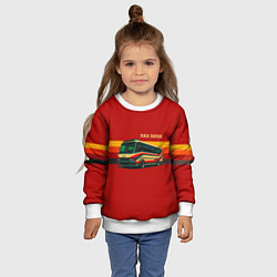 Свитшот детский Ретро автобус ЛАЗ-5255, цвет: 3D-белый — фото 2