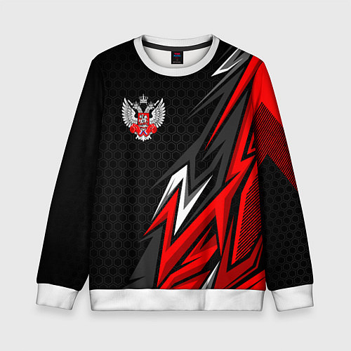 Детский свитшот Федерация бокса - Россия / 3D-Белый – фото 1