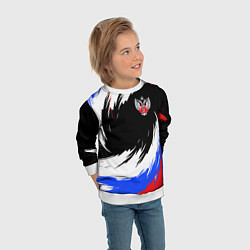 Свитшот детский Федерация бокса РФ - краска, цвет: 3D-белый — фото 2