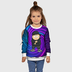 Свитшот детский Эрик Картман в кроссовках, цвет: 3D-белый — фото 2