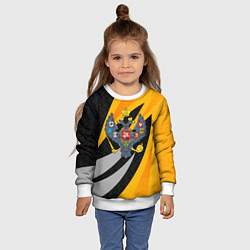 Свитшот детский Российская империя - желтый спорт, цвет: 3D-белый — фото 2