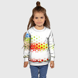 Свитшот детский Узорчатые разводы на белом, цвет: 3D-белый — фото 2