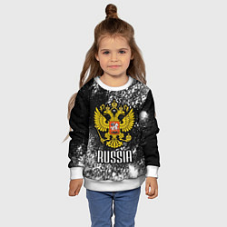 Свитшот детский Герб России, цвет: 3D-белый — фото 2
