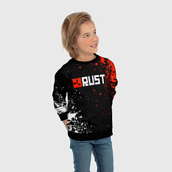 Свитшот детский Раст - лого, цвет: 3D-черный — фото 2