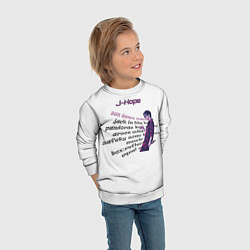 Свитшот детский J-Hope - BTS, цвет: 3D-белый — фото 2