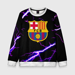 Свитшот детский Barcelona neon storm, цвет: 3D-белый