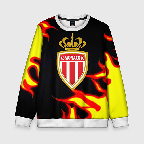 Детский свитшот Монако огненный фон текстура / 3D-Белый – фото 1