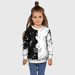 Свитшот детский Тоттенхэм черно белые брызги, цвет: 3D-белый — фото 2