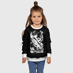 Свитшот детский Клинок рассекающий демонов - slayer, цвет: 3D-белый — фото 2