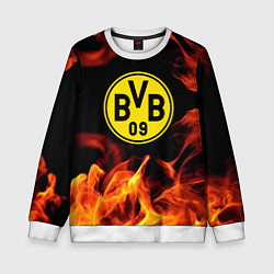 Детский свитшот Borussia огонь текстура