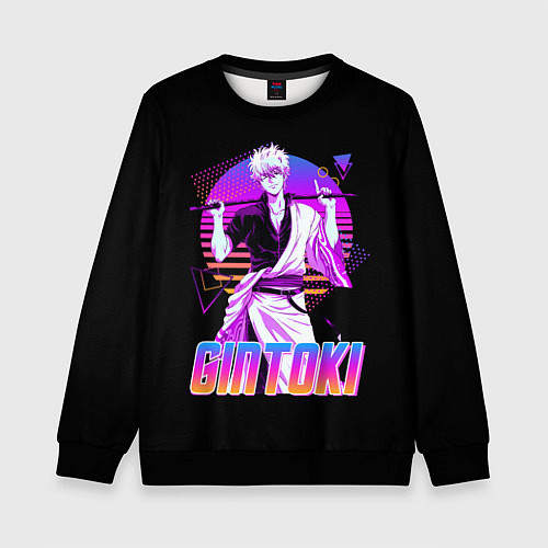 Детский свитшот Гинтама ретро / 3D-Черный – фото 1