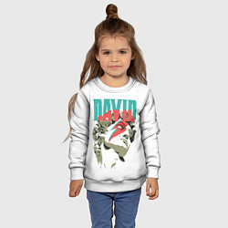 Свитшот детский David Bowie статуя Давида, цвет: 3D-белый — фото 2