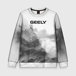 Детский свитшот Geely на сером абстрактном фоне