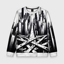 Свитшот детский American metropolis, цвет: 3D-белый