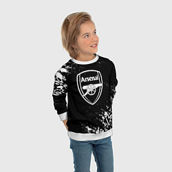 Свитшот детский Арсенал черепа краски, цвет: 3D-белый — фото 2
