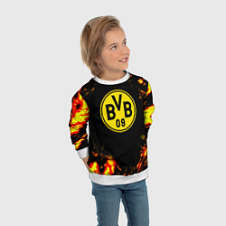 Свитшот детский Borussia огненные краски, цвет: 3D-белый — фото 2