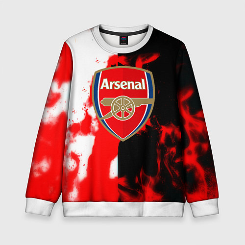 Детский свитшот Арсенал огонь / 3D-Белый – фото 1