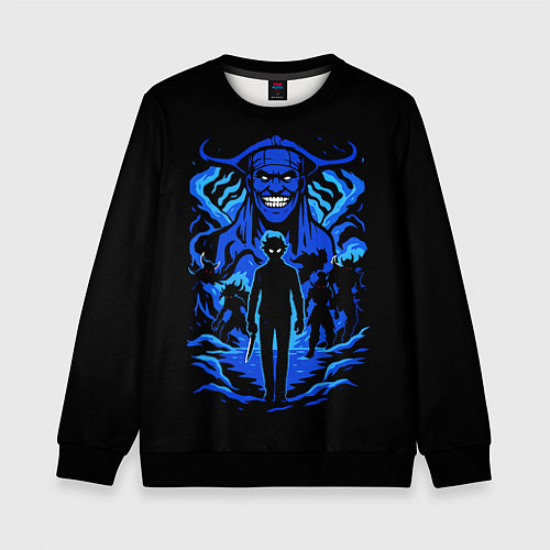 Детский свитшот Аниме Поднятие уровня в одиночку / 3D-Черный – фото 1