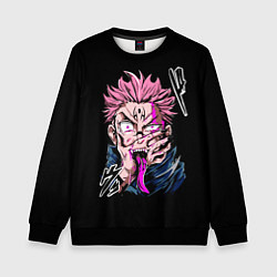 Свитшот детский Итадори с Сукуна на руке, цвет: 3D-черный