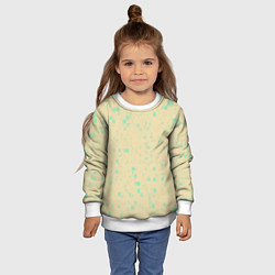 Свитшот детский Color beige turquoise, цвет: 3D-белый — фото 2