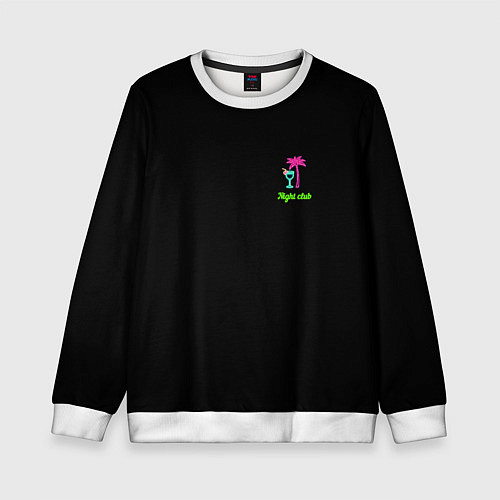Детский свитшот Night club neon / 3D-Белый – фото 1