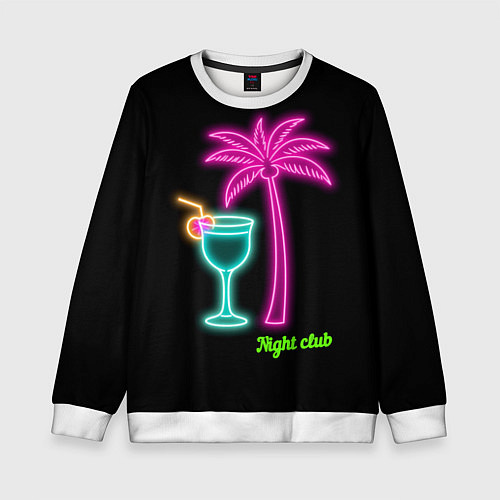 Детский свитшот Night club / 3D-Белый – фото 1