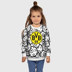 Свитшот детский Borussia глаза текстура, цвет: 3D-белый — фото 2