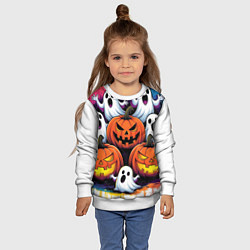 Свитшот детский Happy Halloween 25, цвет: 3D-белый — фото 2