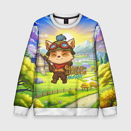 Детский свитшот League of legends Тимо / 3D-Белый – фото 1