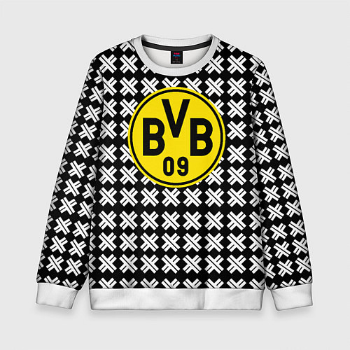 Детский свитшот Borussia pattern geometry / 3D-Белый – фото 1