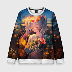 Детский свитшот Фрирен с цветами