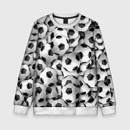 Детский свитшот Игра в мяч / 3D-Белый – фото 1