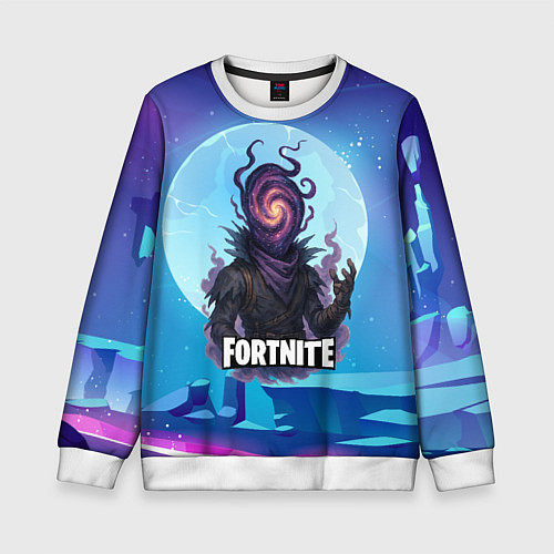 Детский свитшот Рейвен Fortnite / 3D-Белый – фото 1