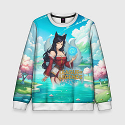 Свитшот детский Ahri League of Legends, цвет: 3D-белый