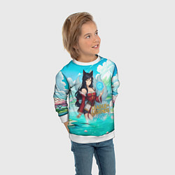 Свитшот детский Ahri League of Legends, цвет: 3D-белый — фото 2