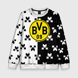 Свитшот детский Borussia pattern minecraft, цвет: 3D-белый