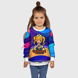 Свитшот детский Genshin Impact Барбара, цвет: 3D-белый — фото 2