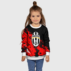 Свитшот детский Juventus кераски текстура, цвет: 3D-белый — фото 2
