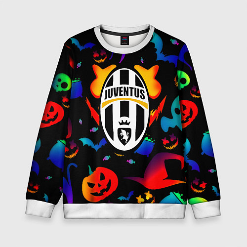 Детский свитшот Juventus хэллоуин неон / 3D-Белый – фото 1