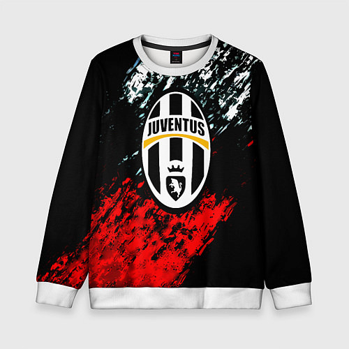Детский свитшот Juventus краски штрихи текстура / 3D-Белый – фото 1