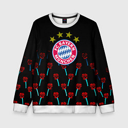 Детский свитшот Бавария Мюнхен розы паттерн